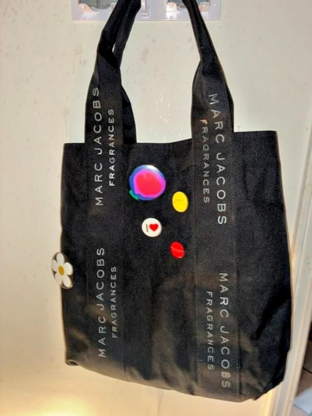 Marc Jacobs Fragrances Promotional Canvas Tote Bag Black